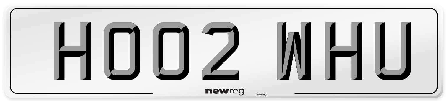 HO02 WHU Number Plate from New Reg